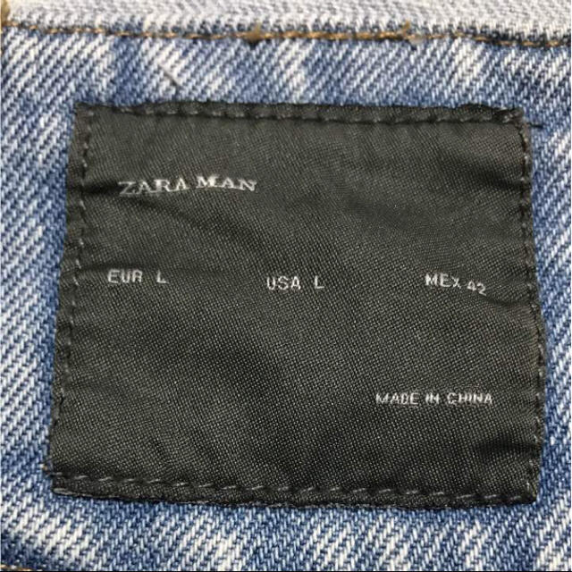 ZARA(ザラ)のZARA デニムジャケット Lサイズ メンズのジャケット/アウター(Gジャン/デニムジャケット)の商品写真