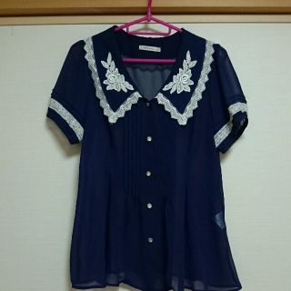 アクシーズファム(axes femme)のaxes♡レース刺繍ブラウス(シャツ/ブラウス(半袖/袖なし))