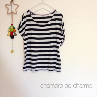 シャンブルドゥシャーム(chambre de charme)のシャンブルドゥシャーム○ボーダー カットソー(カットソー(半袖/袖なし))