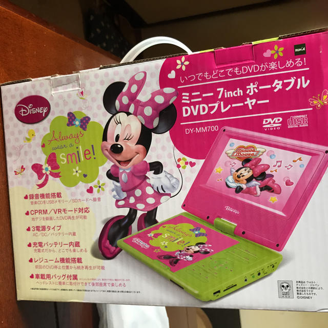 Disney(ディズニー)のポータブルDVDプレイヤー スマホ/家電/カメラのテレビ/映像機器(DVDプレーヤー)の商品写真