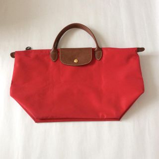 ロンシャン(LONGCHAMP)のロンシャン プリアージュ トートバッグ M レッド LONGCHAMP(トートバッグ)