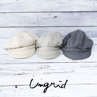 アングリッド(Ungrid)のストライプキャスケット(キャメル)(キャスケット)