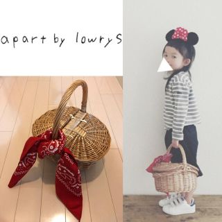 アパートバイローリーズ(apart by lowrys)のapart by lowrys☆人気☆かごバッグ バンダナ付(かごバッグ/ストローバッグ)