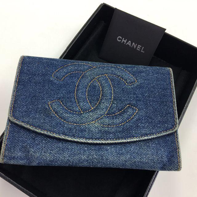 CHANEL ココマークデニム財布-