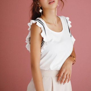 エイミーイストワール(eimy istoire)のShoulder frill top(シャツ/ブラウス(半袖/袖なし))