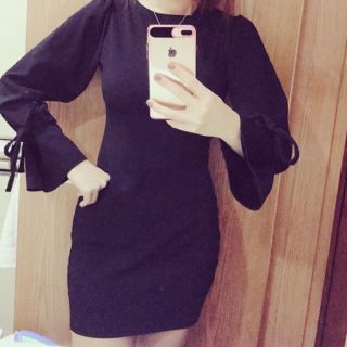 ザラ(ZARA)のzara black dress(ミニワンピース)