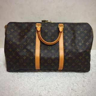 ルイヴィトン(LOUIS VUITTON)のルイヴィトン キーポル50 ボストンバッグ ブラウン(ボストンバッグ)