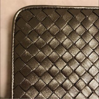 BOTTEGA VENETA イントレチャート 長財布 メタリックブラウン