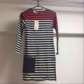 ステラマッカートニー(Stella McCartney)の【値下げ】ステラマッカートニー ボーダーワンピース(ミニワンピース)