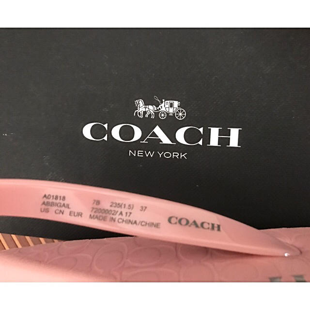 未使用 COACH ビーチサンダル ピンク 2