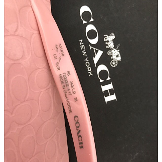 COACH(コーチ)の未使用 COACH ビーチサンダル ピンク レディースの靴/シューズ(サンダル)の商品写真