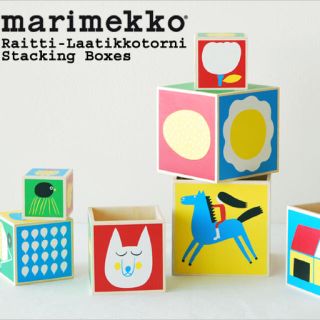 マリメッコ(marimekko)のmarimekko マリメッコ 木製 おもちゃ スタッキングボックス 積み木(積み木/ブロック)