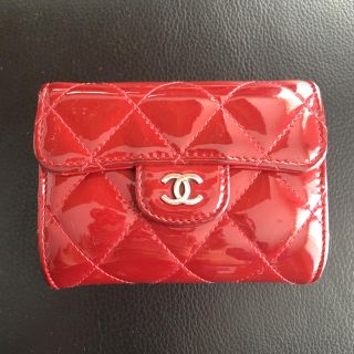 シャネル(CHANEL)のCHANEL  マトラッセ 赤 コインケース(コインケース/小銭入れ)