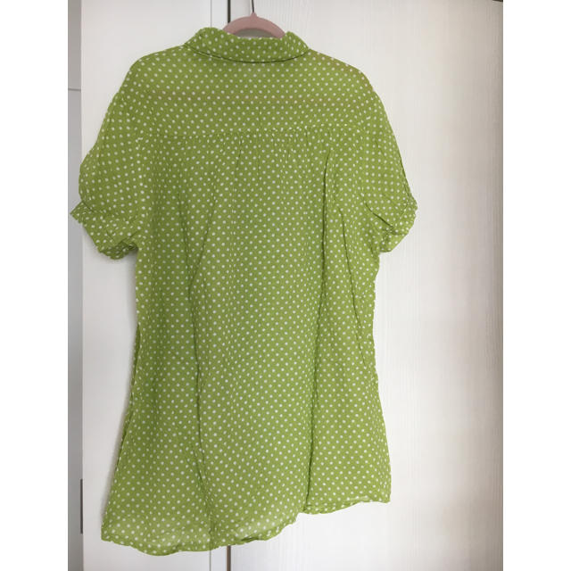 antiqua(アンティカ)のうさうさ様専用＊グリーン半袖シャツ レディースのトップス(シャツ/ブラウス(半袖/袖なし))の商品写真