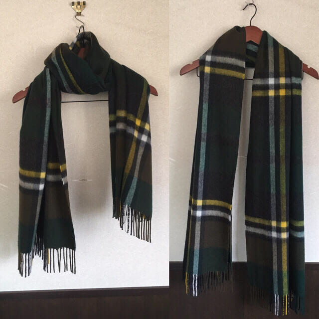 UNITED ARROWS - グリーンカーキ カシミア大判ストール 美品