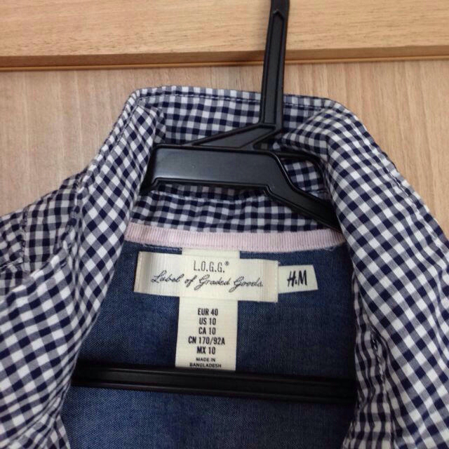 H&M(エイチアンドエム)のギンガムチェックシャツ H&M レディースのトップス(シャツ/ブラウス(長袖/七分))の商品写真