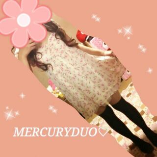 マーキュリーデュオ(MERCURYDUO)のMERCURYDUO♡花柄ワンピ♡(ミニワンピース)