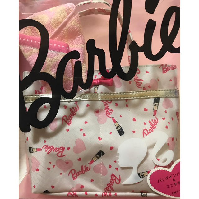 Barbie(バービー)のBarbie (バービー)バッグインバッグ＆ミニタオル レディースのファッション小物(ポーチ)の商品写真