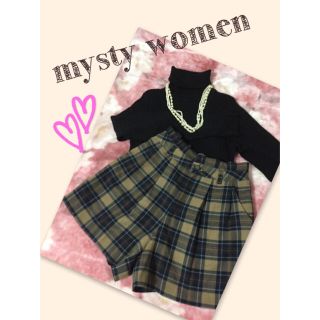 ミスティウーマン(mysty woman)のショートパンツ♡チェック♡(ショートパンツ)