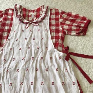 ピンクハウス(PINK HOUSE)のピンクハウス、エプロン付きワンピース👗🍒専用になりました❣️(ロングワンピース/マキシワンピース)