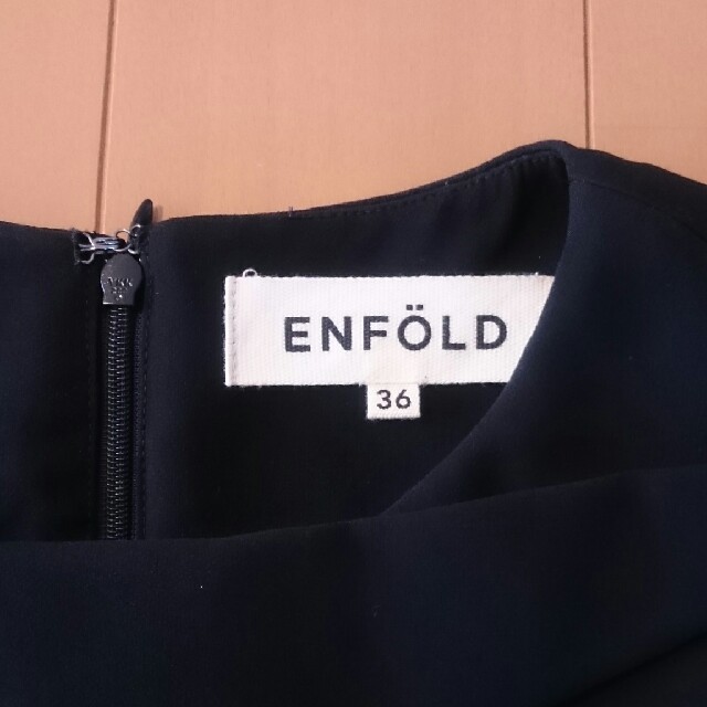 ENFOLD(エンフォルド)のエンフォルド enfold ブラック ワンピース レディースのワンピース(ひざ丈ワンピース)の商品写真