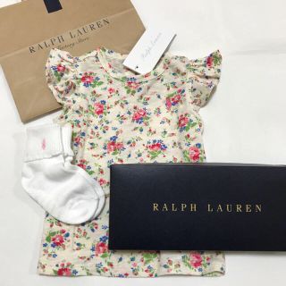 ラルフローレン(Ralph Lauren)の2点セット♡新品 フローラル トップス & 靴下 セット 80(シャツ/カットソー)