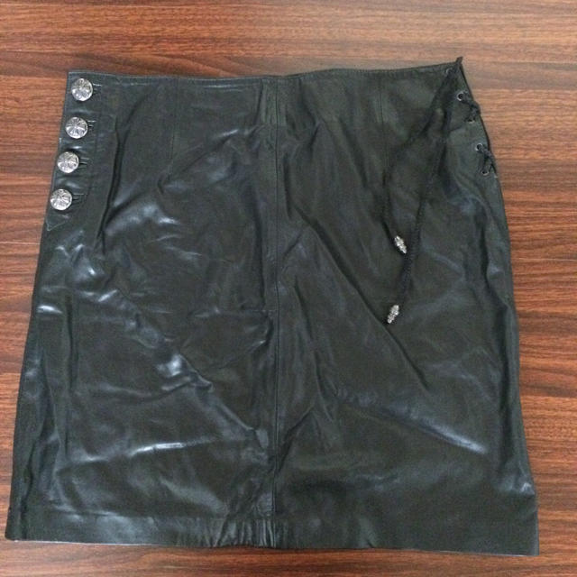 Chrome Hearts(クロムハーツ)のCHROME HEARTSクロムハーツ☆レザータイトスカート レディースのスカート(ミニスカート)の商品写真