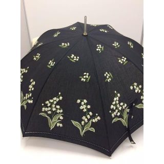 ハナエモリ(HANAE MORI)のHANAE MORI ハナエ モリ 高級 傘 カサ 刺繍 ブラック 美品(傘)