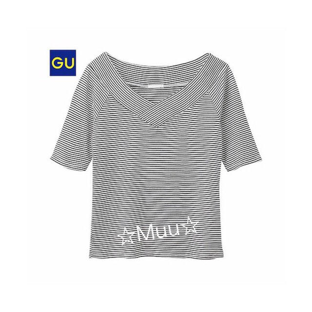 GU(ジーユー)の【タグ付き💕】オフショルシャツ レディースのトップス(Tシャツ(半袖/袖なし))の商品写真