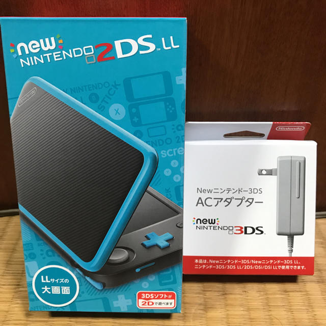 任天堂 - 新品未使用 ニンテンドー2DSLL ブラック×ターコイズ 充電器 ...