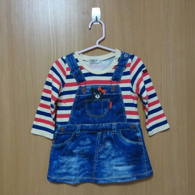 DOUBLE.B(ダブルビー)のDOUBLE.B だまし絵ワンピース90 キッズ/ベビー/マタニティのキッズ服女の子用(90cm~)(ワンピース)の商品写真