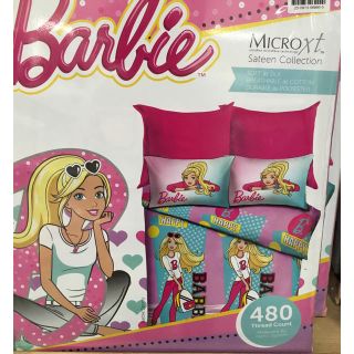 バービー(Barbie)の値下げしました！日本未入荷 Barbie ベッドシーツセット(シーツ/カバー)