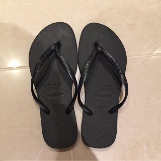 ハワイアナス(havaianas)のハワイアナス スリム ブラック(ビーチサンダル)