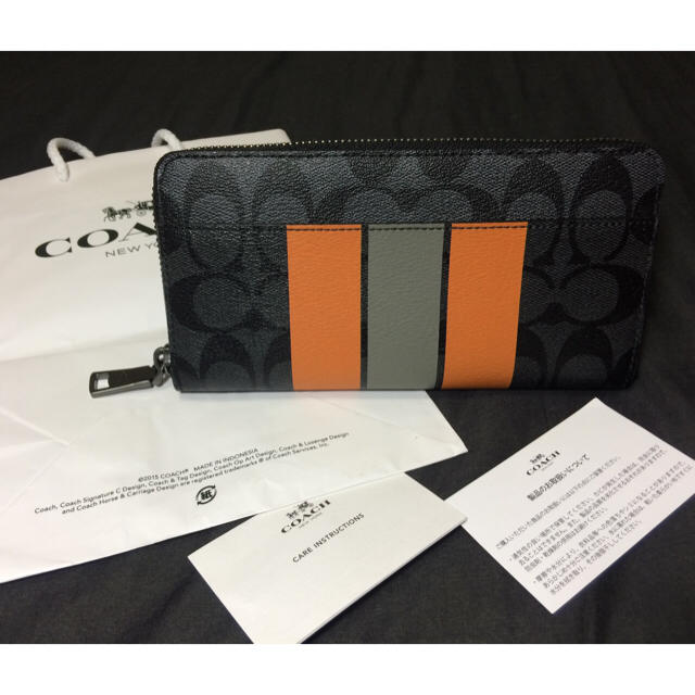 COACH(コーチ)のmama様専用新品☆ COACH ヴァーシティ ストライプ シグネチャー  メンズのファッション小物(長財布)の商品写真