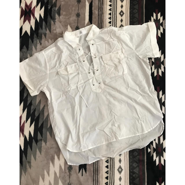 メゾンドリーファーレースアップシャツ シャツ+ブラウス(半袖+袖なし)