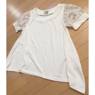 トッコ(tocco)のtoccoトッコ   袖レースTシャツ(Tシャツ(半袖/袖なし))