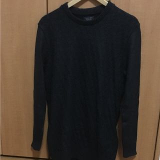 ザラ(ZARA)のzara ロングニット ファスナー付き 袖切り替え(ニット/セーター)