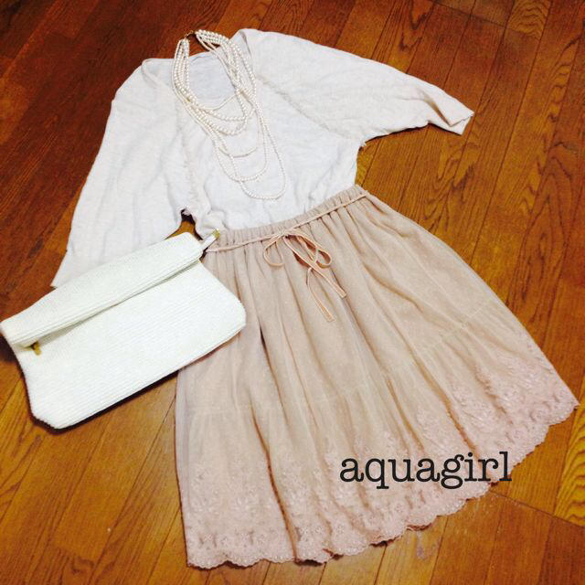 aquagirl(アクアガール)の【aquagirl】チュールスカート レディースのスカート(ひざ丈スカート)の商品写真