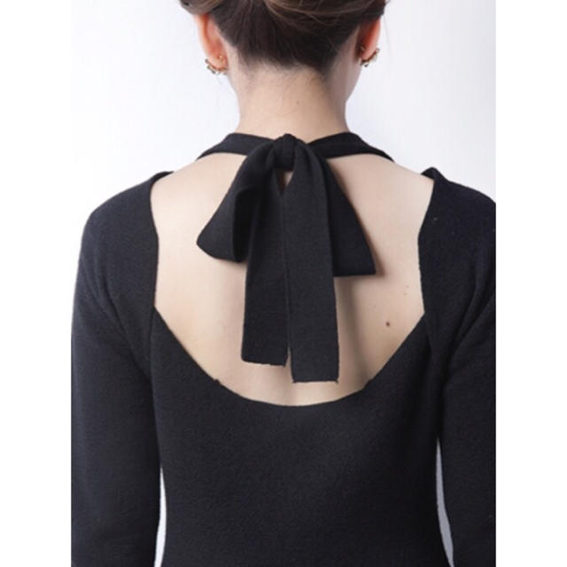 eimy istoire(エイミーイストワール)のback ribbon turtlenrck dress レディースのワンピース(ひざ丈ワンピース)の商品写真