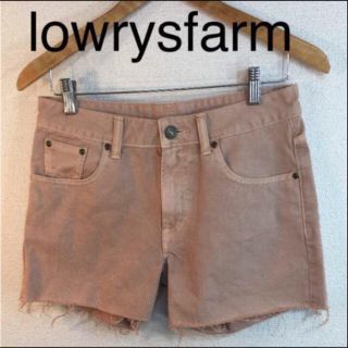 ローリーズファーム(LOWRYS FARM)のlowrysfarmローリーズファームくすみピンクショートパンツ☆レディースL(ショートパンツ)