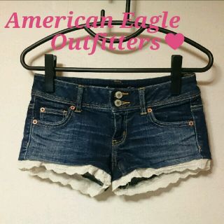 アメリカンイーグル(American Eagle)のA.Eagle♥フリル付デニムショーパン(ショートパンツ)