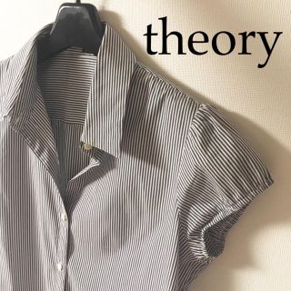 セオリー(theory)の【 theory 】ブルーストライプ 半袖シャツ(シャツ/ブラウス(半袖/袖なし))