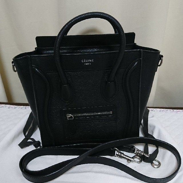 受注生産品】 celine - セリーヌ ラゲージ ナノ ブラック ショルダー