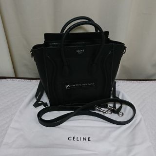 celine - セリーヌ ラゲージ ナノ ブラックの通販 by さぁ's shop