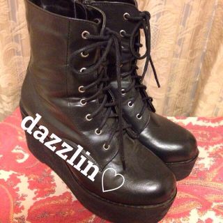 ダズリン(dazzlin)のダズリン♡レースアップショートブーツ(ブーツ)