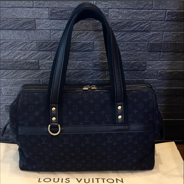 LOUIS VUITTON(ルイヴィトン)の【美品レア品】ルイヴィトン ジョセフィーヌ 保存袋付き ハンドバッグ ネイビー レディースのバッグ(ハンドバッグ)の商品写真