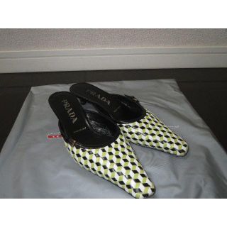 プラダ(PRADA)の●4.5万PRADAプラダ編み込みレザーミュールサンダルローヒール●美品(サンダル)