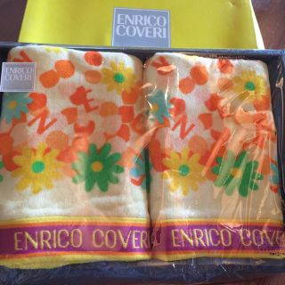 エンリココベリ(ENRICO COVERI)の♪新品未使用♪ENRICOCOVERI ♪ 組成 綿 フェイスタオル セット(タオル/バス用品)