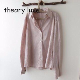 セオリー(theory)のtheory luxe セオリーリュクス　ストライプシャツブラウス(シャツ/ブラウス(長袖/七分))