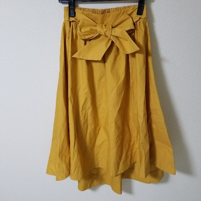 rps 共地リボン付き　テールカットスカート レディースのスカート(ひざ丈スカート)の商品写真